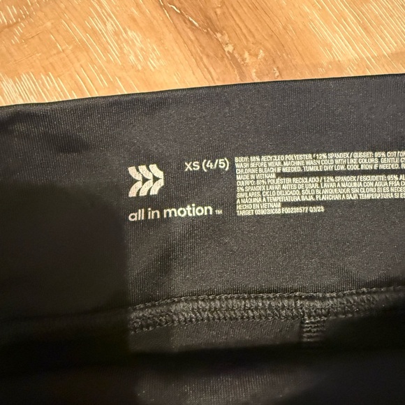 Target Kids Black Leggings with Chevron Accent - Picture 3 of 4